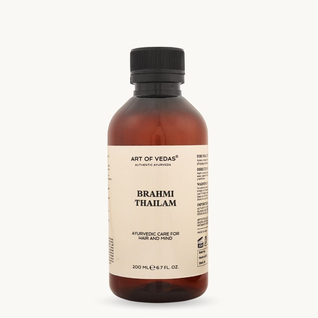 Art of Vedas Brahmi Thailam 200ml - Ayurvedic Hair Oil for Hair and Mind Care