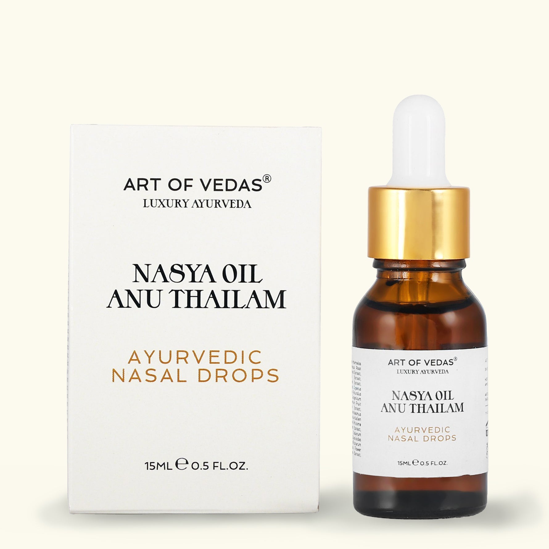 Nasya Oil Anu Thailam 15ML – Natural Ayurvedic Oil for Sinus Congestion, Headache Relief, and Nasal Health